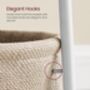 Round Side Table With Fabric Storage Basket, thumbnail 7 of 9
