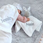 Personalised White Bunny Comforter And White Blanket Set, thumbnail 1 of 7