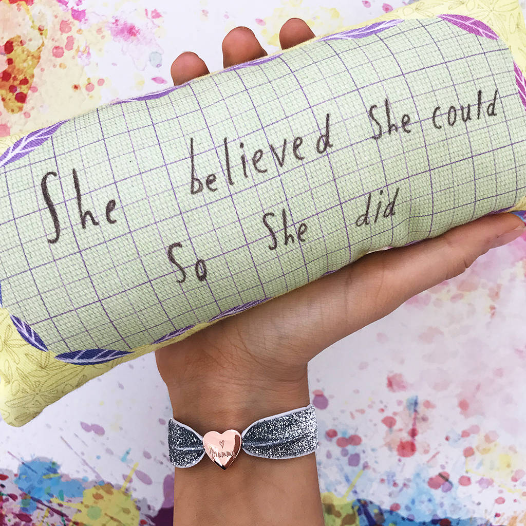 She Believed She Could So She Did Mini Cushion, 1 of 4