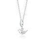 Sterling Silver Wren Bird Charm Necklace, thumbnail 2 of 8