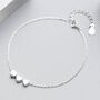 30th Birthday Solid Sterling Heart Bracelet, thumbnail 2 of 5