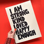 Affirmation Typography Print Multiple Colours Available, thumbnail 3 of 8