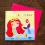 Mermaid Birthday Greetings Card, thumbnail 4 of 5