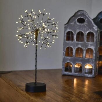 Black, Gold Or Silver Dandelion Table Lamp, 3 of 5