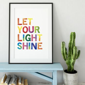 Let Your Light Shine Rainbow Print, 5 of 5