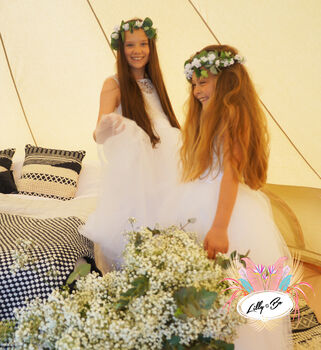 Serena In White Flower Girl Dress | Communion Dress, 6 of 7