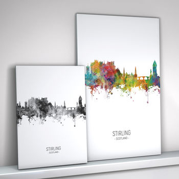 Stirling Skyline Portrait Print And Box Canvas, 2 of 5