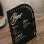 Modern Arch Acrylic Business Bar Branded Drinks Menu 3D Sign, thumbnail 2 of 6