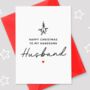 Mistletoe Husband Christmas Card, thumbnail 1 of 2