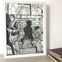 Handmade Papercut 'People Waiting', thumbnail 3 of 4