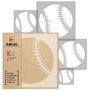 Reusable Plastic Stencils Five Baseball With Brushes, thumbnail 2 of 5
