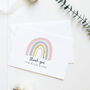 Rainbow Thank You Cards Pack Of Eight, thumbnail 3 of 4