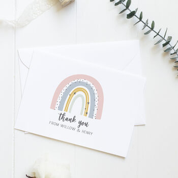 Rainbow Thank You Cards Pack Of Eight, 3 of 4