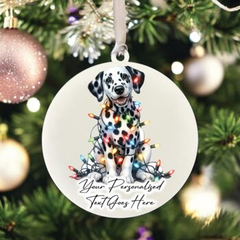 Personalised Dalmatian In Christmas Lights, 10 of 10