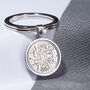 1930 95th Birthday Sixpence Coin Keyring Gift, thumbnail 1 of 5