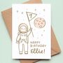 Personalised Astronaut Birthday Card 3rd, 4th, 5th, 6th, 7th, 8th, 9th, thumbnail 2 of 3