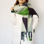 Personalised Colour Block Geometric Chunky Knit Scarf, thumbnail 3 of 12