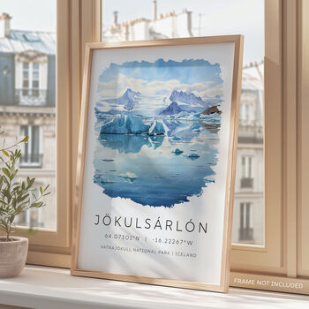 Iceland Travel Poster Of Jokulsarlon, 4 of 7