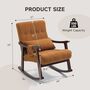 Burnt Orange Rocking Chair Upholstered In Antique, thumbnail 2 of 5