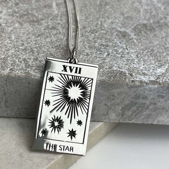 925 Sterling Silver The Star Tarot Necklace, 6 of 6
