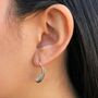 Curved Teardrop Bean Sterling Silver Earrings, thumbnail 1 of 6
