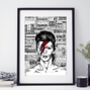 The Songs Of Bowie Illustration Print, thumbnail 1 of 8