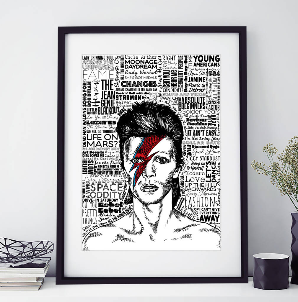 The Songs Of Bowie Illustration Print, 1 of 8