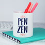 Pen Zen Desk Tidy Ceramic Pen Pot, thumbnail 1 of 3