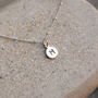 Heart Personalised Initials Charm Necklace In Silver Or Gold, thumbnail 5 of 6