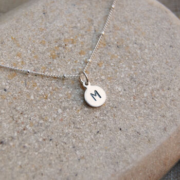 Heart Personalised Initials Charm Necklace In Silver Or Gold, 5 of 6