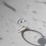 Sterling Silver Daisy Flower Open Adjustable Ring, thumbnail 3 of 9