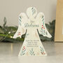 Personalised Christmas Wooden Angel Ornament, thumbnail 1 of 3