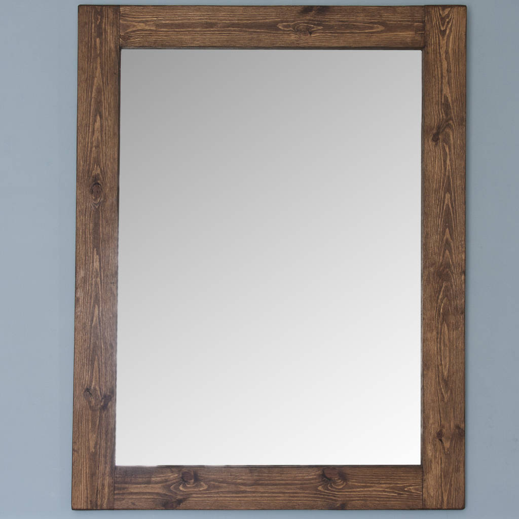 altan small wooden framed mirror in dark\/ white wood by decorative mirrors online 