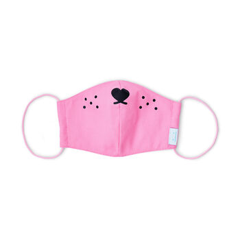 Pink Animal Inspired Adult Face Mask, 3 of 4