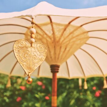 Handmade Balinese Garden Parasol Soft Cream, 2 of 2