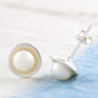 Silver Pearl Stud Earrings, thumbnail 1 of 8