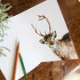 Inky Reindeer Notebook, thumbnail 3 of 5