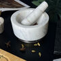 Marble Pestle And Mortar Set With Silver Base, thumbnail 1 of 5