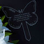 Personalised Butterfly Memorial Marker Plaque Ornament, thumbnail 4 of 5