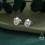Lion Head Stud Earrings In Sterling Silver, thumbnail 7 of 12