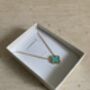 Gold Plated Light Blue Gold Single Clover Necklace, thumbnail 4 of 4