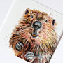 Inky Beaver Illustration Print, thumbnail 5 of 9