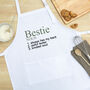 Personalised Name Meaning Noun White Apron, thumbnail 2 of 4