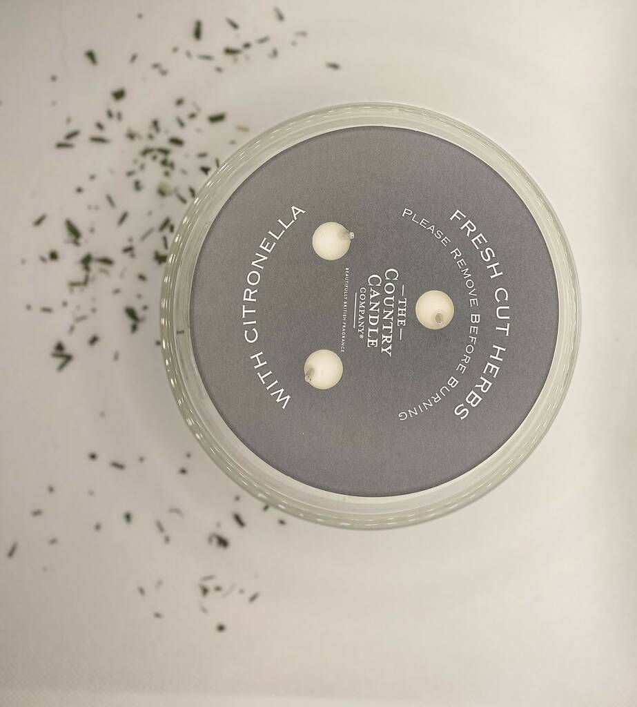 Fresh Cut Herbs Citronella Three Wick Candle By The Country Candle