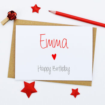 Personalised Happy Birthday Name Card, 3 of 3