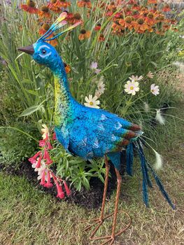 Elegant Free Standing Peacock Ornament, 4 of 10