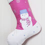 Personalised Snowman Christmas Stockings, thumbnail 4 of 7