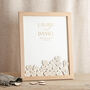 Modern Elegance Foiled Drop Top Frame Wedding Guest Book, thumbnail 3 of 5