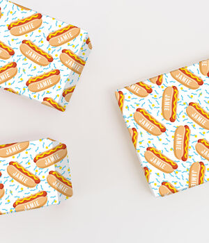 Personalised Hot Dog Wrapping Paper, 3 of 3