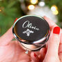 Personalised Christmas Holly Compact Mirror, thumbnail 1 of 7